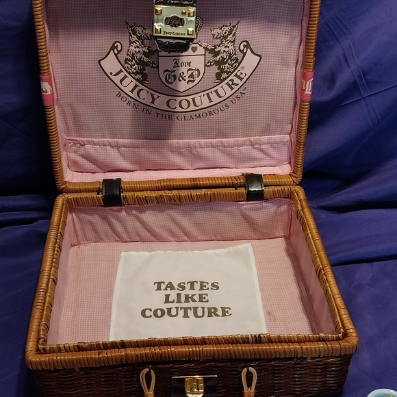Rare htf juicy couture picnic basket child's tea set - Picture 10 of 12